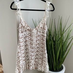 Majorelle Sunbeams Dress - White